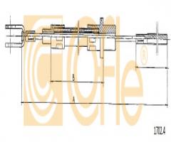 Cofle 1702.4 linka sprzęgła iveco, iveco daily i platforma / podwozie