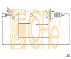 Cofle 18.3501 linka sprzęgła daewoo kalos  02-05, chevrolet aveo sedan (t250, t255)