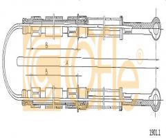 Cofle 1901.1 linka hamulca ręcznego fiat, autobianchi y10, fiat panda (141a_), lancia y10 (156)