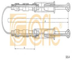 Cofle 321.4 linka hamulca ręcznego fiat, autobianchi y10, fiat panda (141a_), lancia y10 (156)