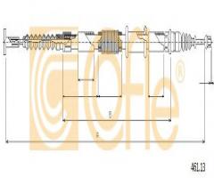 Cofle 461.13 linka hamulca ręcznego fiat marea  96-02 lt, fiat bravo i (182)