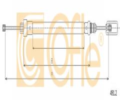 Cofle 491.2 linka hamulca ręcznego fiat ulysse  94-02 pt, citroËn evasion (22, u6)