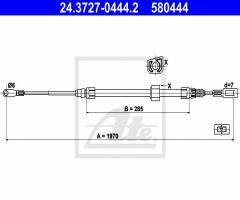 Ate 24.3727-0444 linka hamulca ręcznego mercedes sprinter 95-06