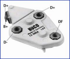 HÜco 130507 regulator napięcia vag 14v, alfa romeo gtv (116), audi 50 (86), austin mini