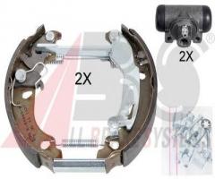 A.b.s. 111454 szczęki hamulc.+cylinderki (zestaw) fiat panda, fiat panda van (169)