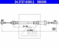 Ate 24.3727-0300 linka hamulca ręcznego fiat ducato 94-02, citroËn jumper autobus (244, z_)