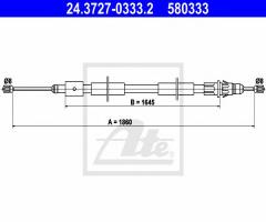 Ate 24.3727-0333 linka hamulca ręcznego citroen xsara picasso 03-, citroËn xsara picasso (n68)