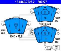 Ate 13.0460-7227 klocki hamulcowe audi tt 06- z czujnikiem, audi tt (8j3), seat leon (1p1)