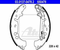 Ate 03.0137-0478 szczęki hamulcowe fiat grande punto 05-, fiat punto evo (199), opel corsa d