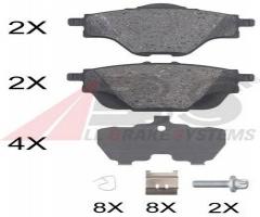 A.b.s. 35019 klocki hamulc. citroen c4 picasso ii  13- tył, citroËn c4 grand picasso ii