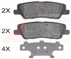 A.b.s. 35035 klocki hamulc. cadillac ats  13- tył, cadillac ats