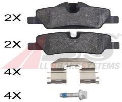 A.b.s. 35049 klocki hamulc. mini cooper  13- tył, mini mini (f56)