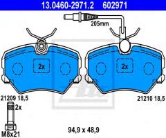 Ate 13.0460-2971 klocki hamulcowe peugeot 405 87-95 z czujnikiem, peugeot 405 i (15b)