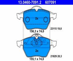 Ate 13.0460-7091 klocki hamulcowe opel vectra b 95-02 przód, opel calibra a (85_), saab 900 ii