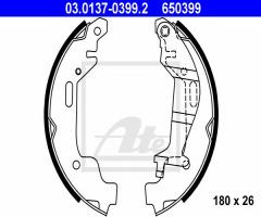 Ate 03.0137-0399 szczęki hamulcowe opel agila 00-, opel agila (a) (h00)