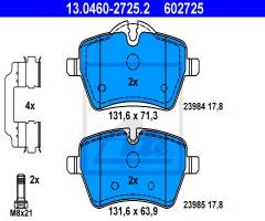 Ate 13.0460-2725 klocki hamulcowe mini cooper s 06- przód, mini mini roadster (r59)