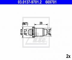 Ate 03.0137-9701 regulator szczęk bmw 1 3 e36 e46 e90 e91 e81 e87, bmw 1 (e81)