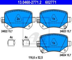 Ate 13.0460-2771 klocki hamulc. chrysler voyager  07- tył, fiat freemont (jf_)