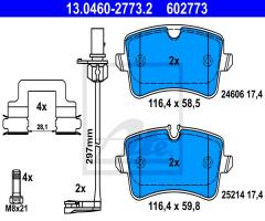 Ate 13.0460-2773 klocki hamulc. audi a8  09- tył, audi a8 (4h_)