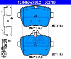 Ate 13.0460-2780 klocki hamulc. mercedes w222 s-klasa  13- tył