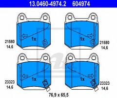 Ate 13.0460-4974 klocki hamulcowe mitsubishi lancer evo 99-03 tył z akustycznym czujnikiem zużycia