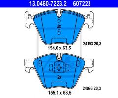 Ate 13.0460-7223 klocki hamulcowe bmw 1 e87 05- 130i, bmw 1 (e81)