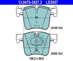 Ate 13.0470-3857 klocki hamulc. bmw x3 f25  10- przód, bmw 1 (f20)