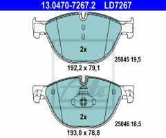 Ate 13.0470-7267 klocki hamulc. bmw 5 f10  10-, bmw 5 (f10, f18)