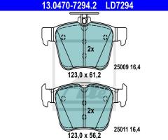 Ate 13.0470-7294 klocki hamulc. vw golf vii  12- tył, audi a3 (8v1), seat leon (5f1)