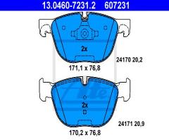 Ate 13.0460-7231 klocki hamulcowe bmw x5 e70 07- przód, bmw x5 (e70)