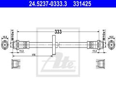 Ate 24.5237-0333 przewód hamulcowy giętki vw passat  88-96 przód, vw corrado (53i)