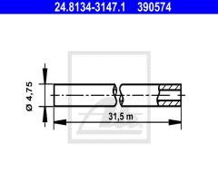 Ate 24.8134-3147 przewód hamulc. sztywny