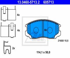 Ate 13.0460-5713 klocki hamulcowe daihatsu terios 97-, daihatsu terios (j1)