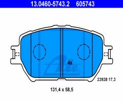 Ate 13.0460-5743 klocki hamulcowe toyota camry 01-05, toyota camry (mcv3_, acv3_, _xv3_)