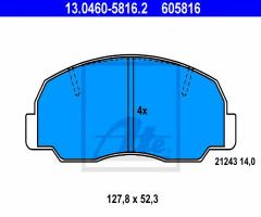 Ate 13.0460-5816 klocki hamulcowe daihatsu feroza 90-97, daihatsu wildcat/rocky (f70)