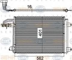 Hella 8fc351301044 chłodnica klimatyzacji, audi a3 kabriolet (8p7), seat altea (5p1)