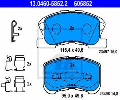 Ate 13.0460-5852 klocki hamulcowe, daihatsu sirion (m1)