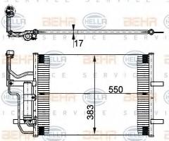 Hella 8fc351302211 chłodnica klimatyzacji z osuszaczem mazda, mazda 3 (bk)
