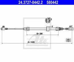 Ate 24.3727-0442 linka hamulca ręcznego mercedes sprinter 95-06