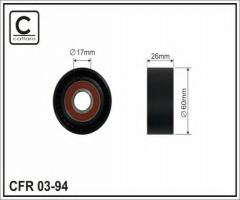 Caffaro 03-94 rolka paska alternatora *60 auta francuskie 25mm, citroËn berlingo nadwozie pełne (m_)