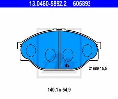 Ate 13.0460-5892 klocki hamulcowe toyota hilux 97-05 2wd, toyota hiace iii wagon (lh1_, rzh1_)