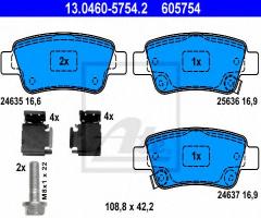 Ate 13.0460-5754 klocki hamulcowe honda cr-v iii 07- tył z akustycznym czujnikiem zużycia