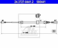 Ate 24.3727-0441 linka hamulca ręcznego mercedes sprinter 95-06