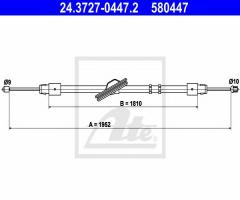 Ate 24.3727-0447 linka hamulca ręcznego mercedes w211 e-klasa, mercedes-benz klasa e t-model (s211)