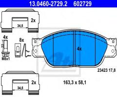 Ate 13.0460-2729 klocki hamulcowe jaguar s-type 99-08, jaguar s-type (ccx)