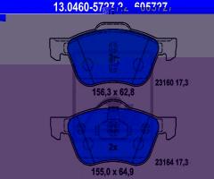 Ate 13.0460-5727 klocki hamulcowe nissan primera 99-01, nissan primera (p11)