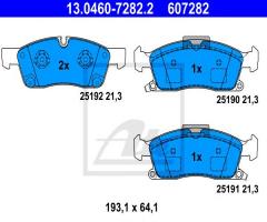 Ate 13.0460-7282 klocki hamulcowe jeep grand cherokee 10- przód z akustycznym czujnikiem zużycia