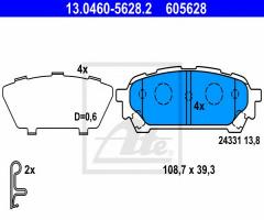 Ate 13.0460-5628 klocki hamulcowe subaru impreza 02- tył, subaru impreza kombi (gd, gg)