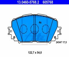 Ate 13.0460-5768 klocki hamulcowe toyota yaris 06- (+abs)