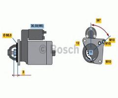 Bosch 0001107476 rozrusznik dacia renault, renault megane iii coupe (dz0/1_)